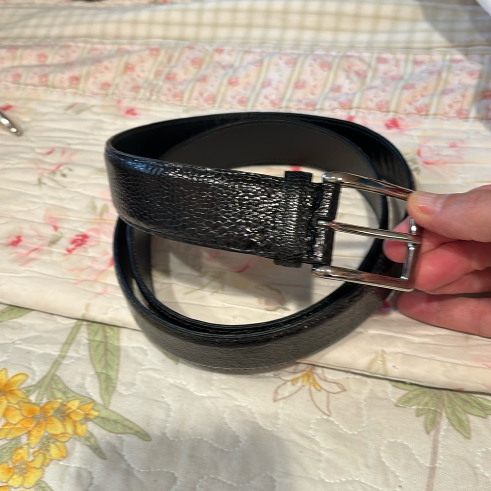 Brooks brothers genuine ostrich 38 black belt